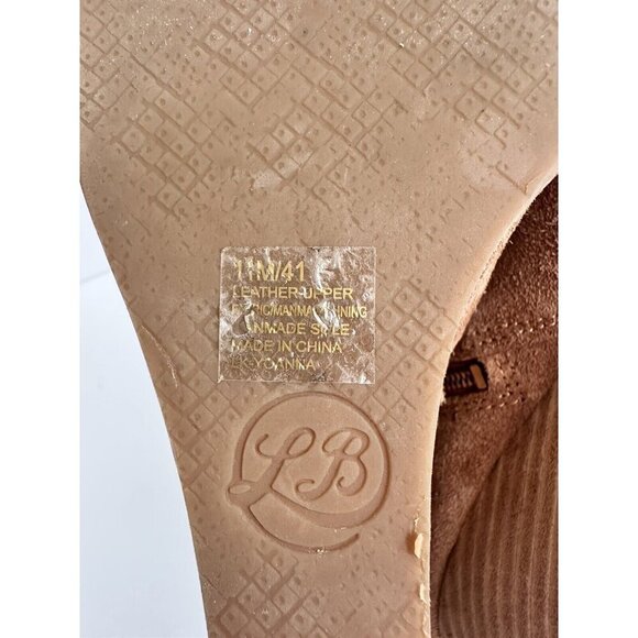 Lucky Brand Womens Bootie Size US 11M/EU 41 Honey Suede Lace Up Fall‎ Comfy READ - Picture 10 of 13